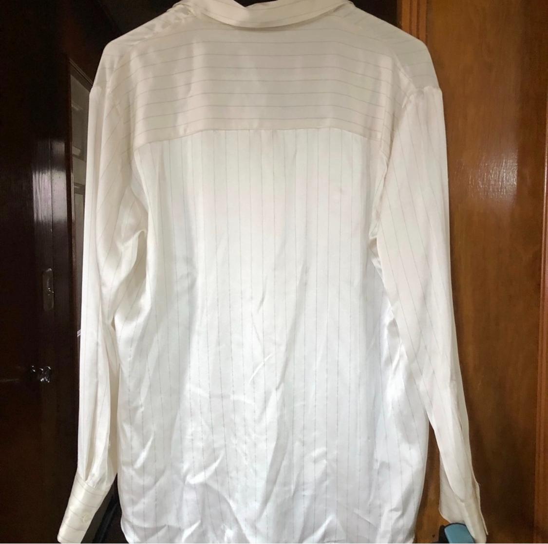 STRIPED SILK SHIRT ZW COLLECTION - Image 2