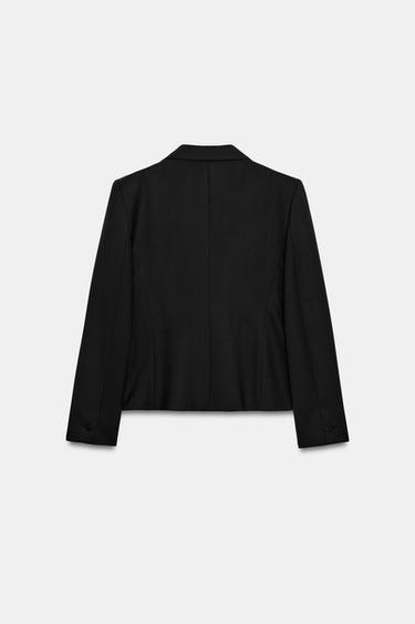 VESTE AJUSTÉE AVEC LAINE ZW COLLECTION - Noir de Zara - Image 6