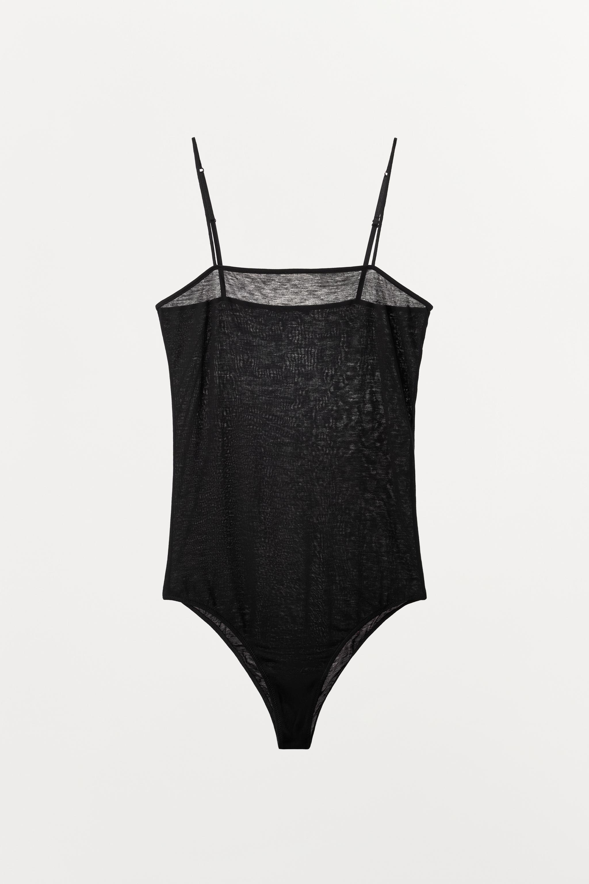 WOOL-BLEND PLAIN BODYSUIT