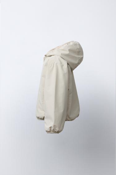 ДВУСТОРОННЯЯ НЕЙЛОНОВАЯ КУРТКА С ФЛИСОМ — ЭКРЮ от Zara