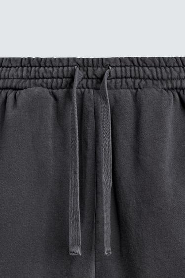WASHED BASIC JOGGER BERMUDA SHORTS - Dark anthracite by Zara - Image 7
