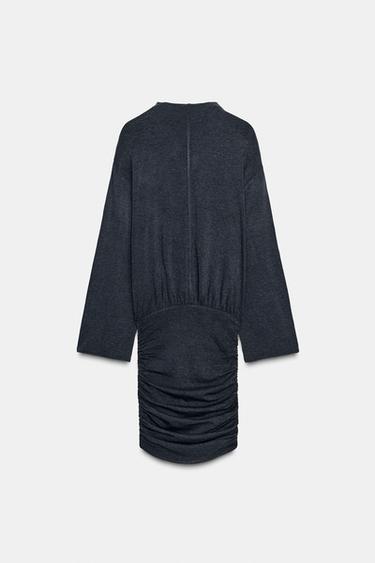 SOFT DRAPED DRESS - Dark anthracite by Zara - Image 1