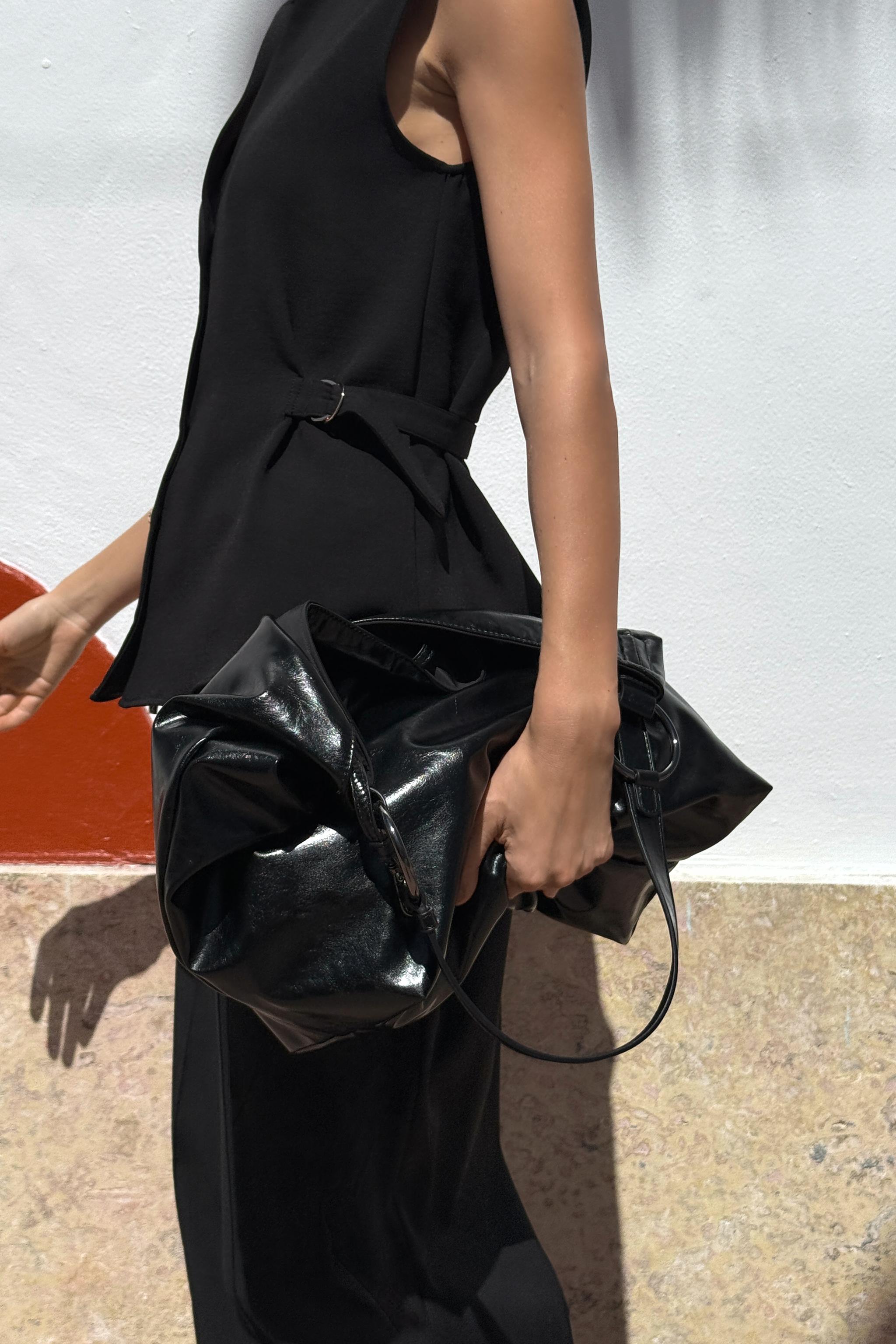 BELTED CREPE SHIRT - Black | ZARA United States BELTED CREPE SHIRT - Black | ZARA United States