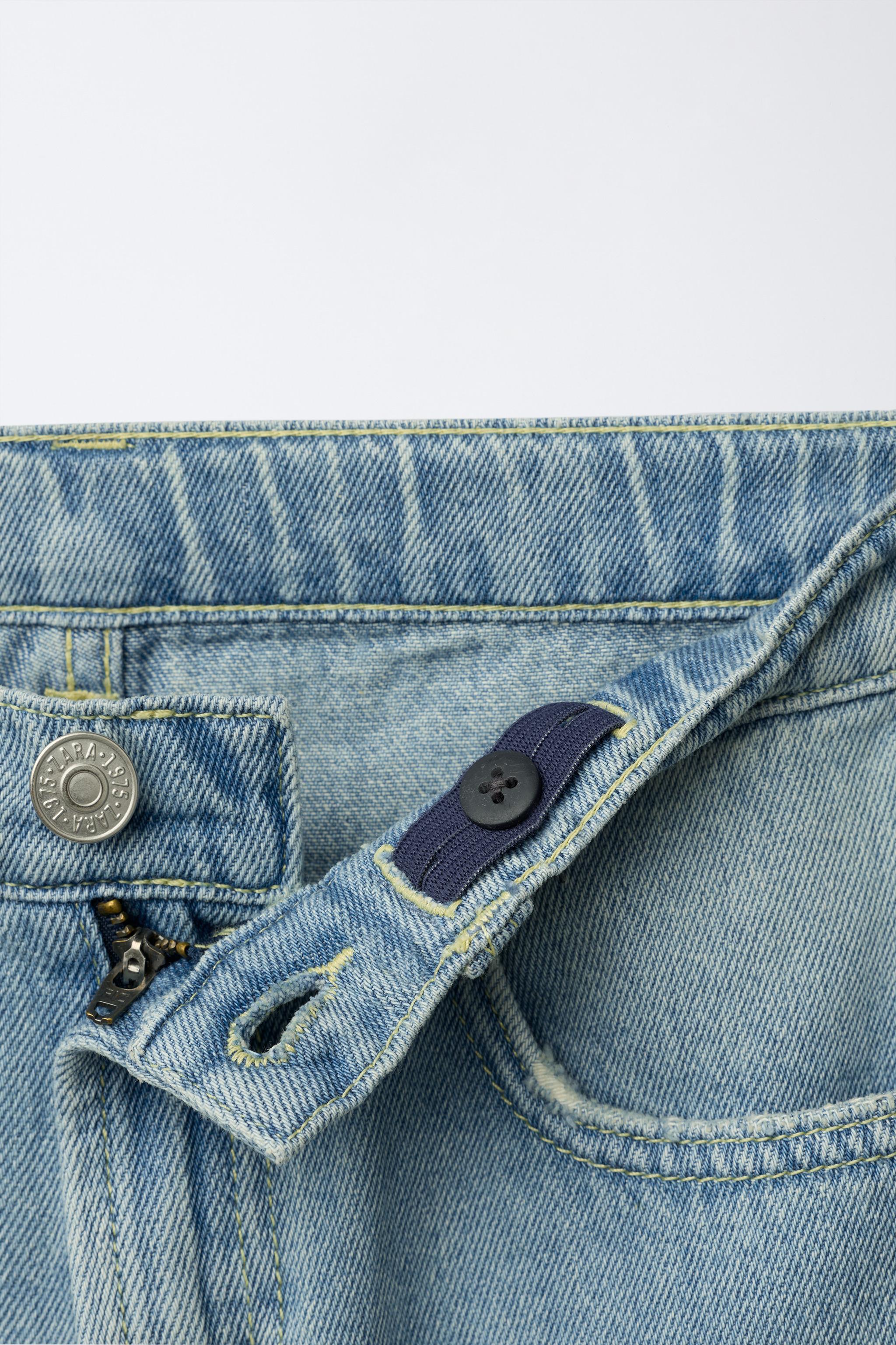 FRAYED HEM DENIM BERMUDA SHORTS - Blue | ZARA South Africa