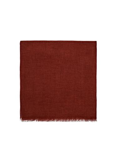 Zara Plain 100% linen scarf - Red