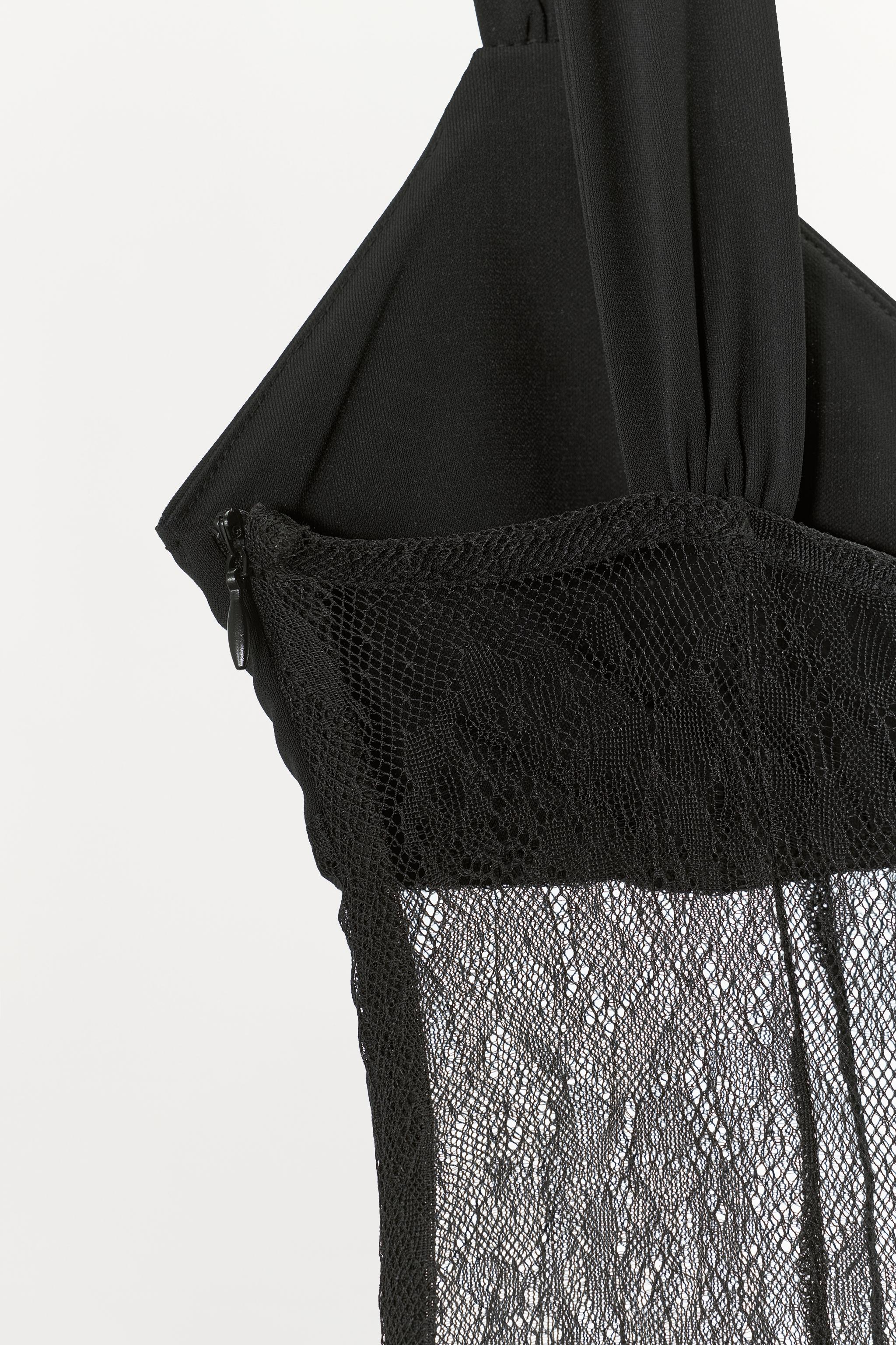 COMBINED LACE MIDI DRESS