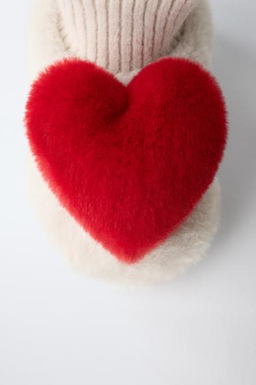 HEART SLIPPERS - Ecru White by Zara - Image 5