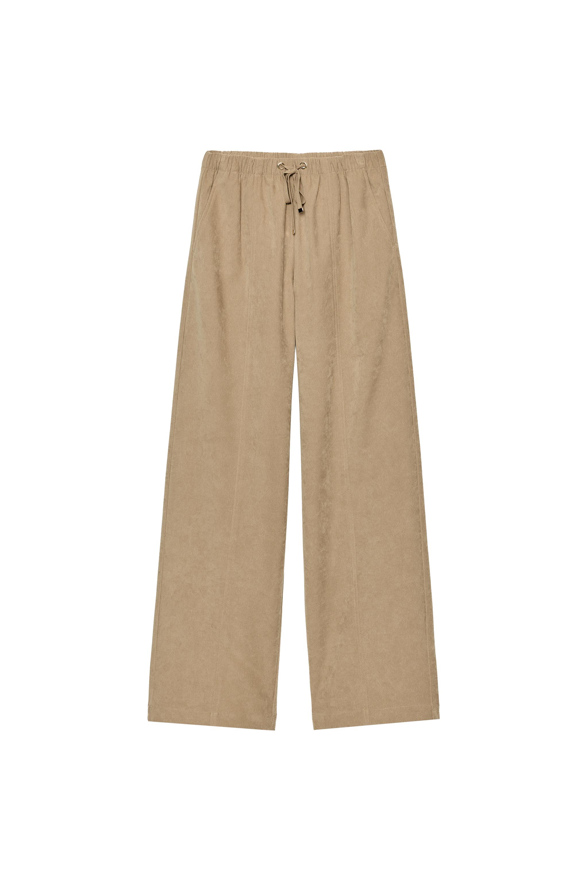 PANTALON LARGE À TAILLE ÉLASTIQUE