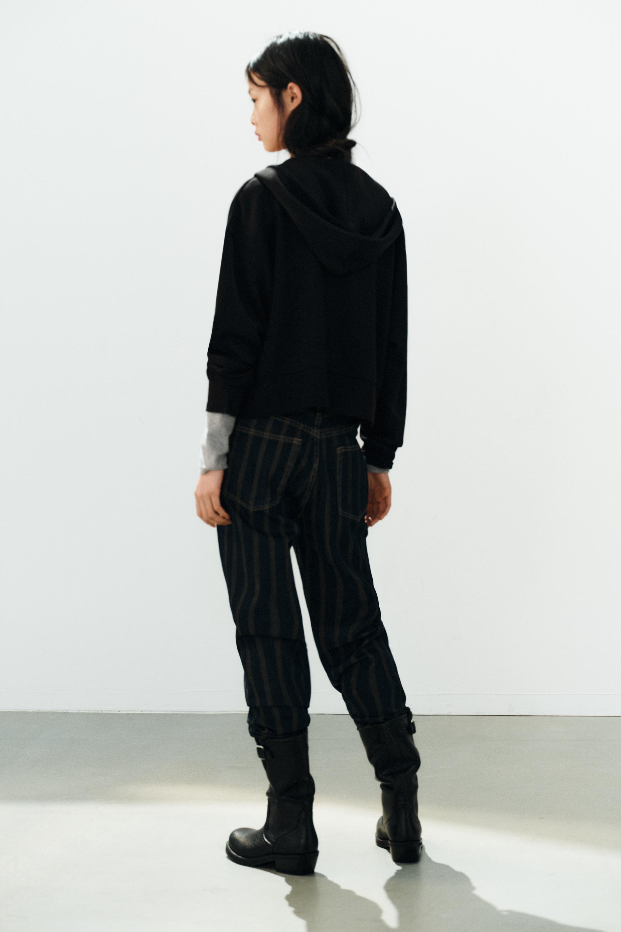 Zara İNTERLOK KAPÜŞONLU SWEATSHIRT görsel 5