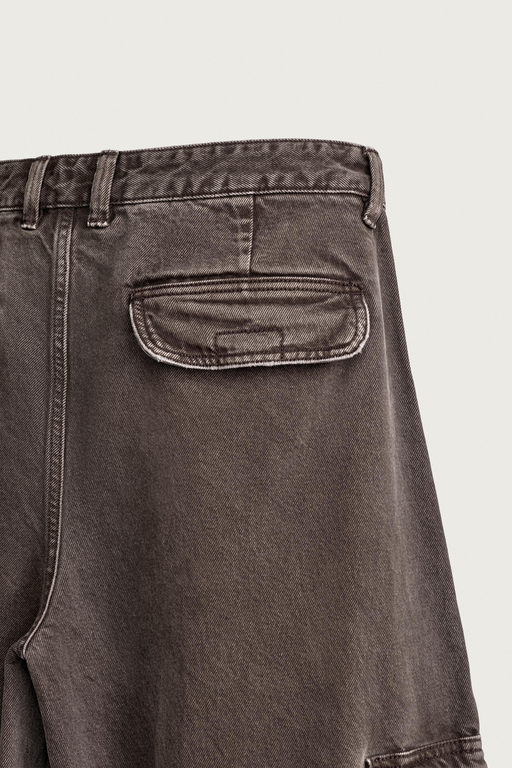 RELAXED FIT SEWN CARGO PANTS