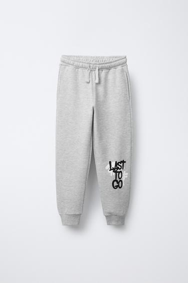 PANTALÓN JOGGER GRAFFITI - Gris vigoré de Zara - Imagen 0