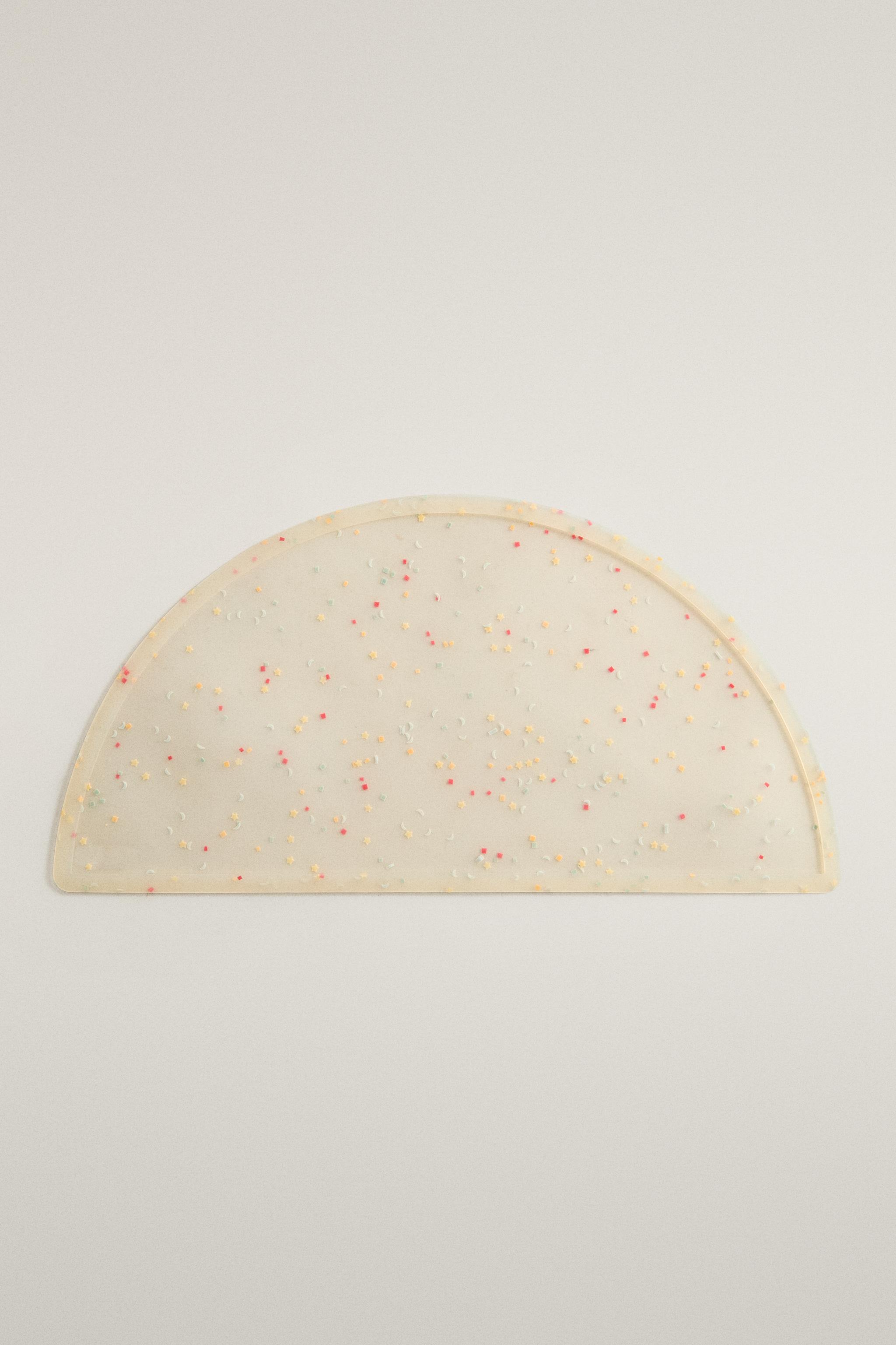 SET DE TABLE INDIVIDUEL ENFANT SILICONE CONFETTIS