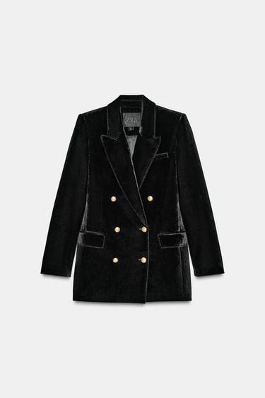 ZW COLLECTION LIMITED EDITION VELVET BLAZER - Black by Zara