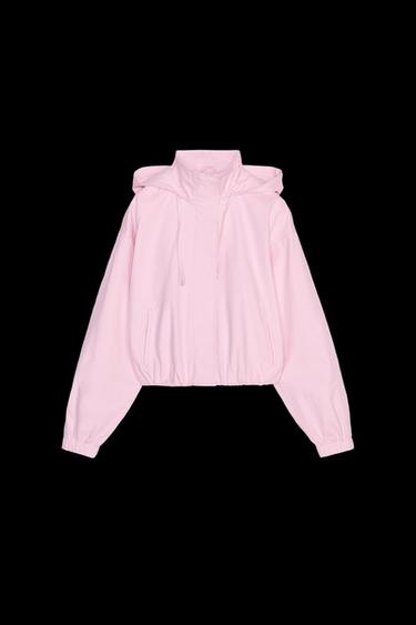 Zara HOODED JACKET - Light pink - Image 0