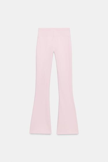 PANTALON EN MOLLETON ÉVASÉ - Rose pastel de Zara - Image 7