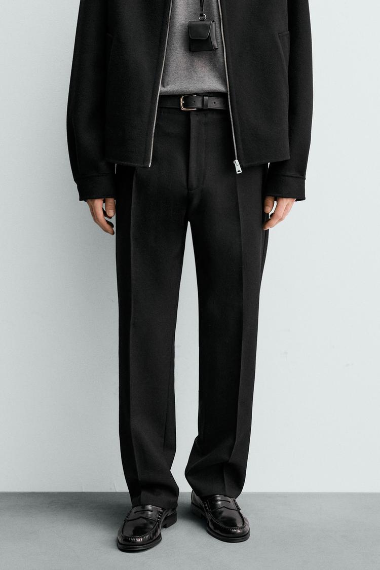 ZARA 100% WOOL ORIGINS CHINO TROUSERS