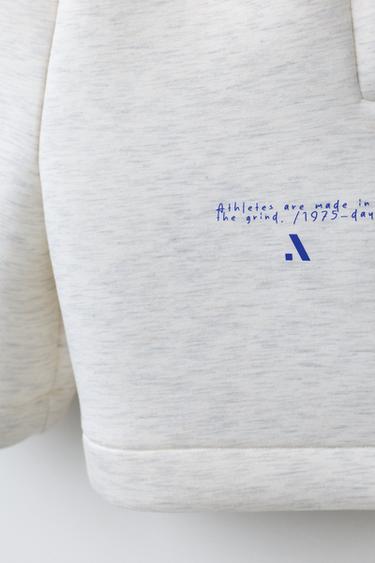 NEOPRENE SPORTY LOGO BERMUDA SHORTS - Grey marl by Zara - Image 3