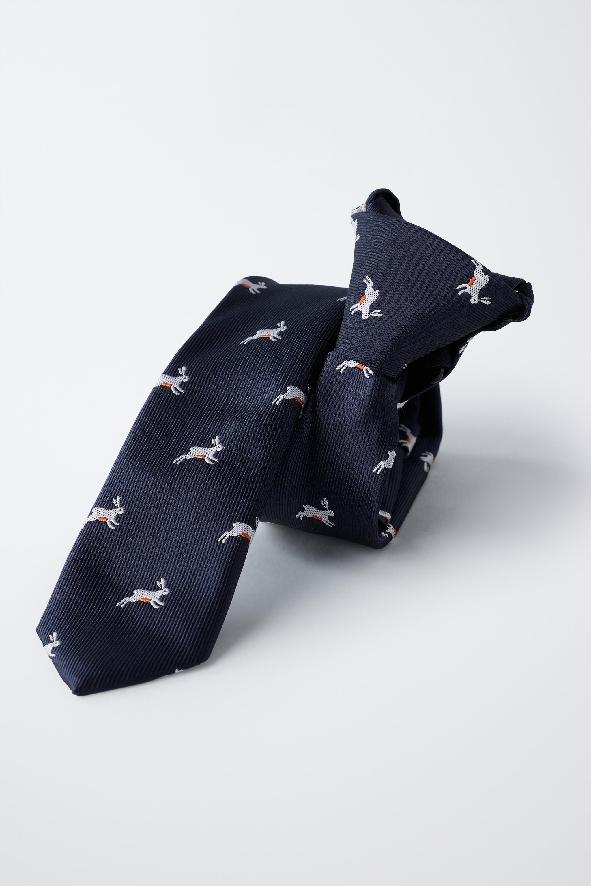 CRAVATE À IMPRIMÉ ANIMALIER