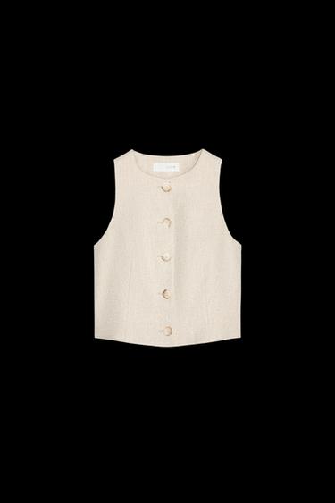 WESTE IM LANDHAUSSTIL - Hellbeige von Zara - Bild 0
