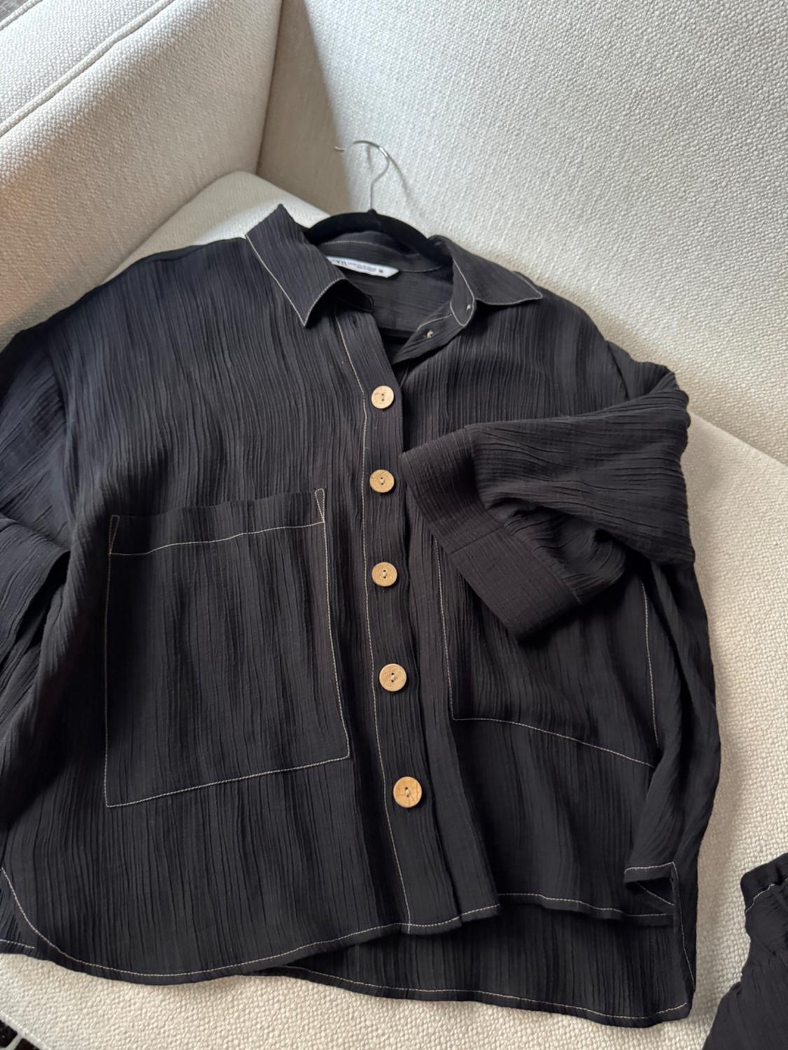 OVERSIZED SHIRT WITH TOPSTITCHING - Image 3