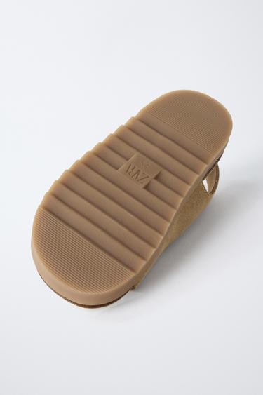 LEATHER SANDALS - Camel Brown by Zara - Image 7