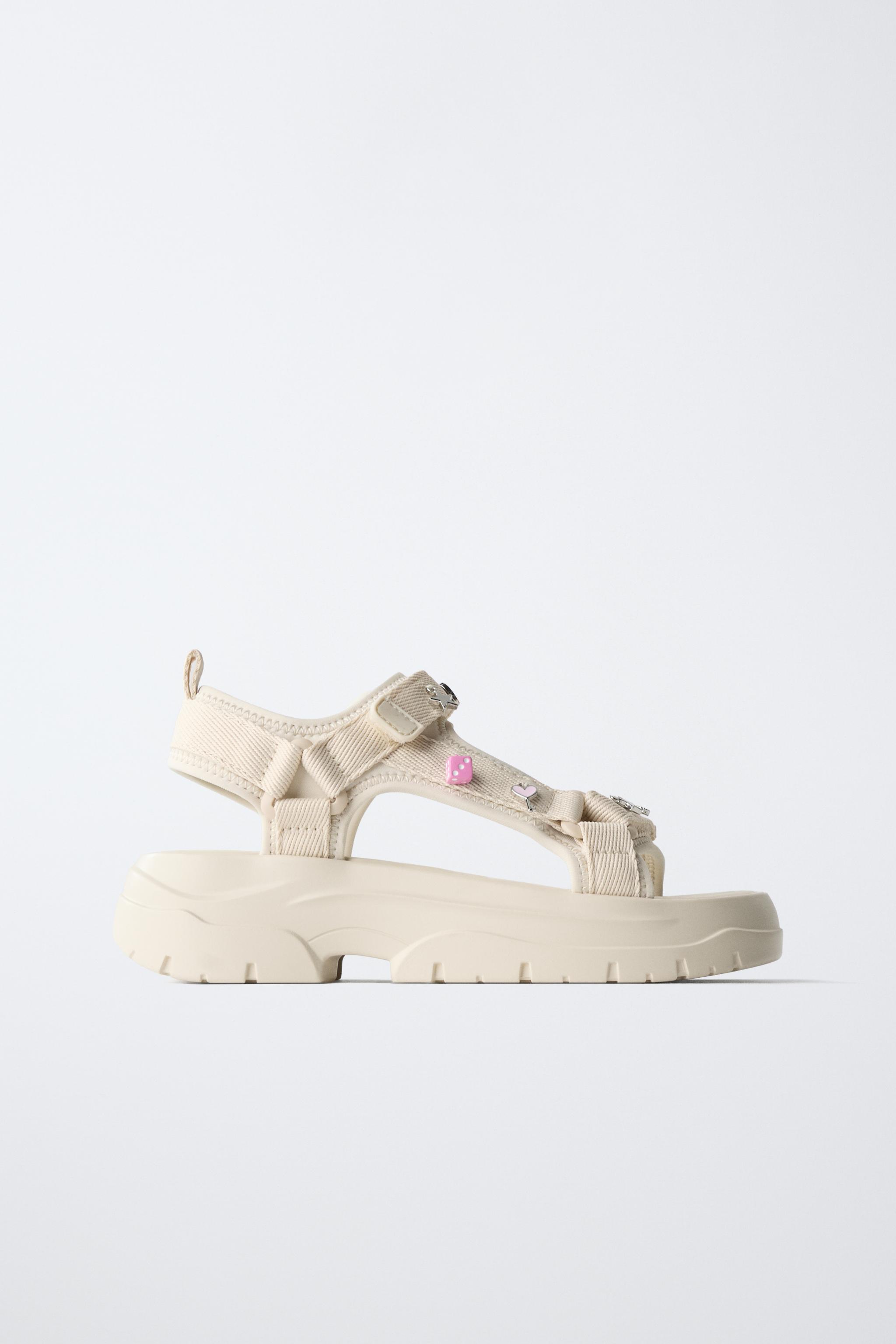 CHARM TECHNICAL SANDALS — Off White