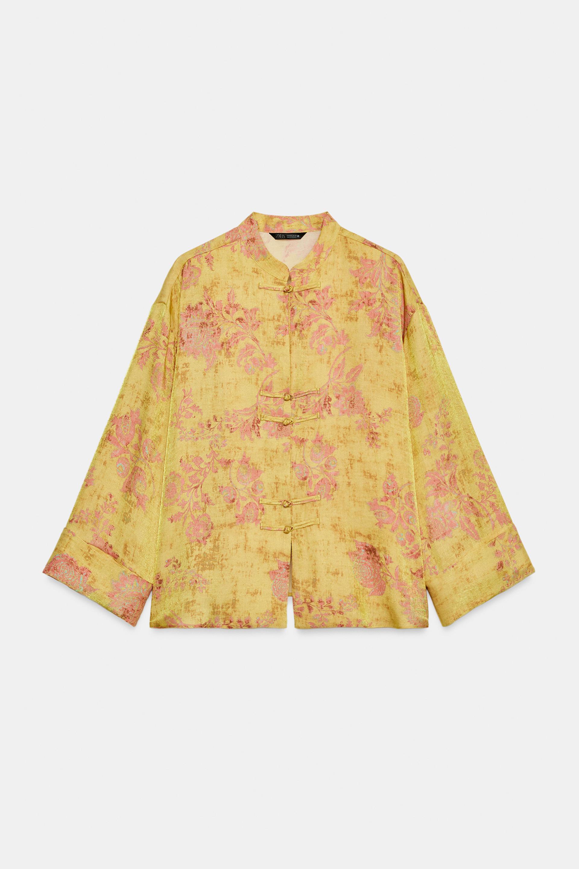 FLORAL PRINT FROG FASTENING SHIRT thumbnail 7