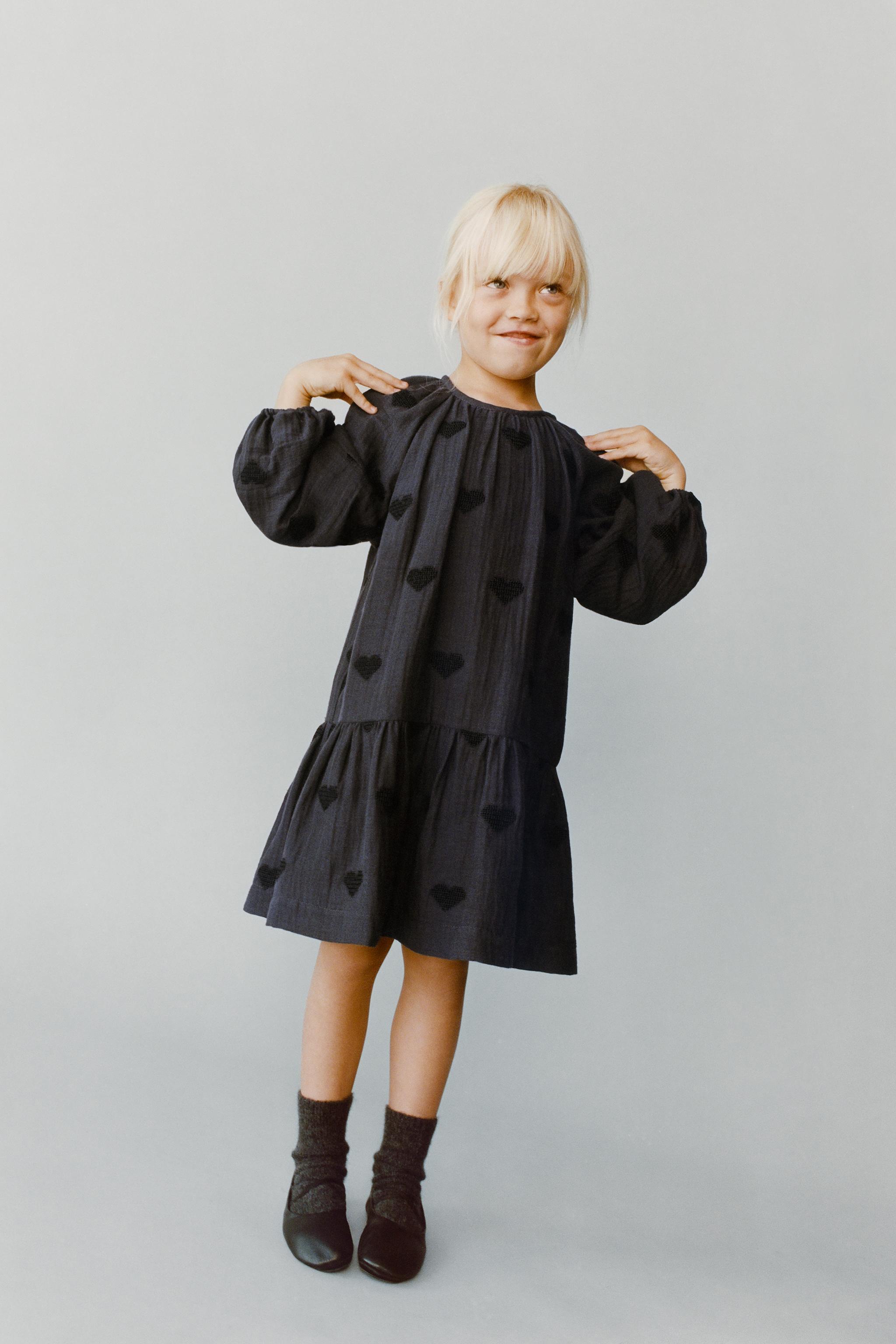 EMBROIDERED HEART DRESS