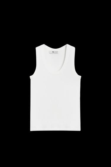 Zara SLEEVELESS KNIT TOP 50TH ANNIVERSARY - White - Image 0