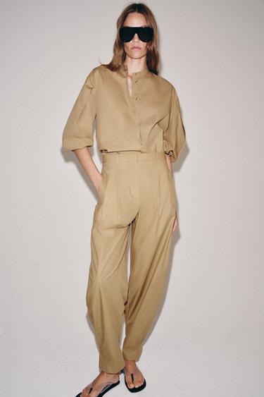 ZW COLLECTION LIMITED EDITION POPLIN SHIRT - Sand by Zara