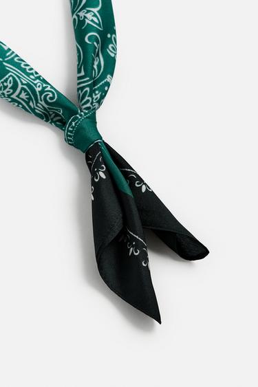 BANDANA IMPRIMÉ PAISLEY - Vert de Zara - Image 4