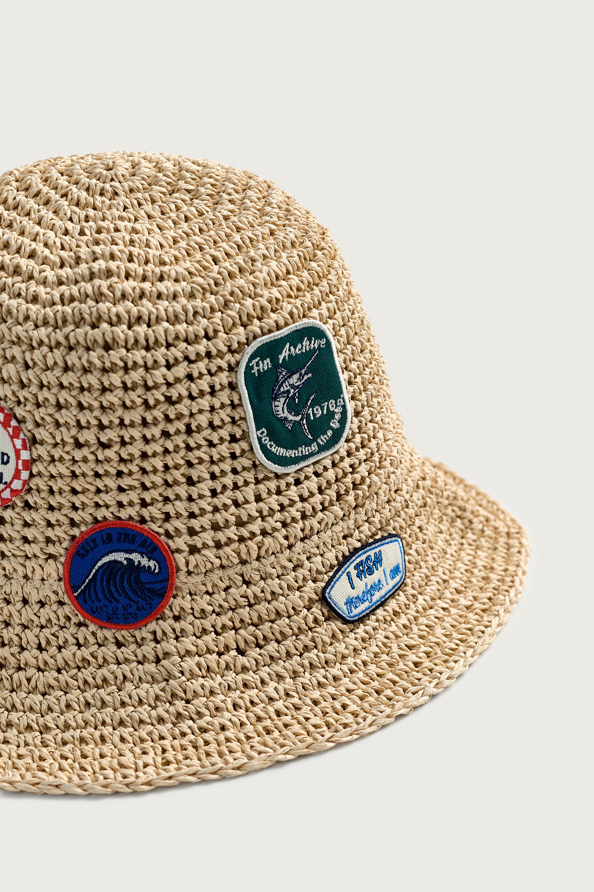 Мужские головные уборы Zara CROCHET PATCH BUCKET HAT — фото 5