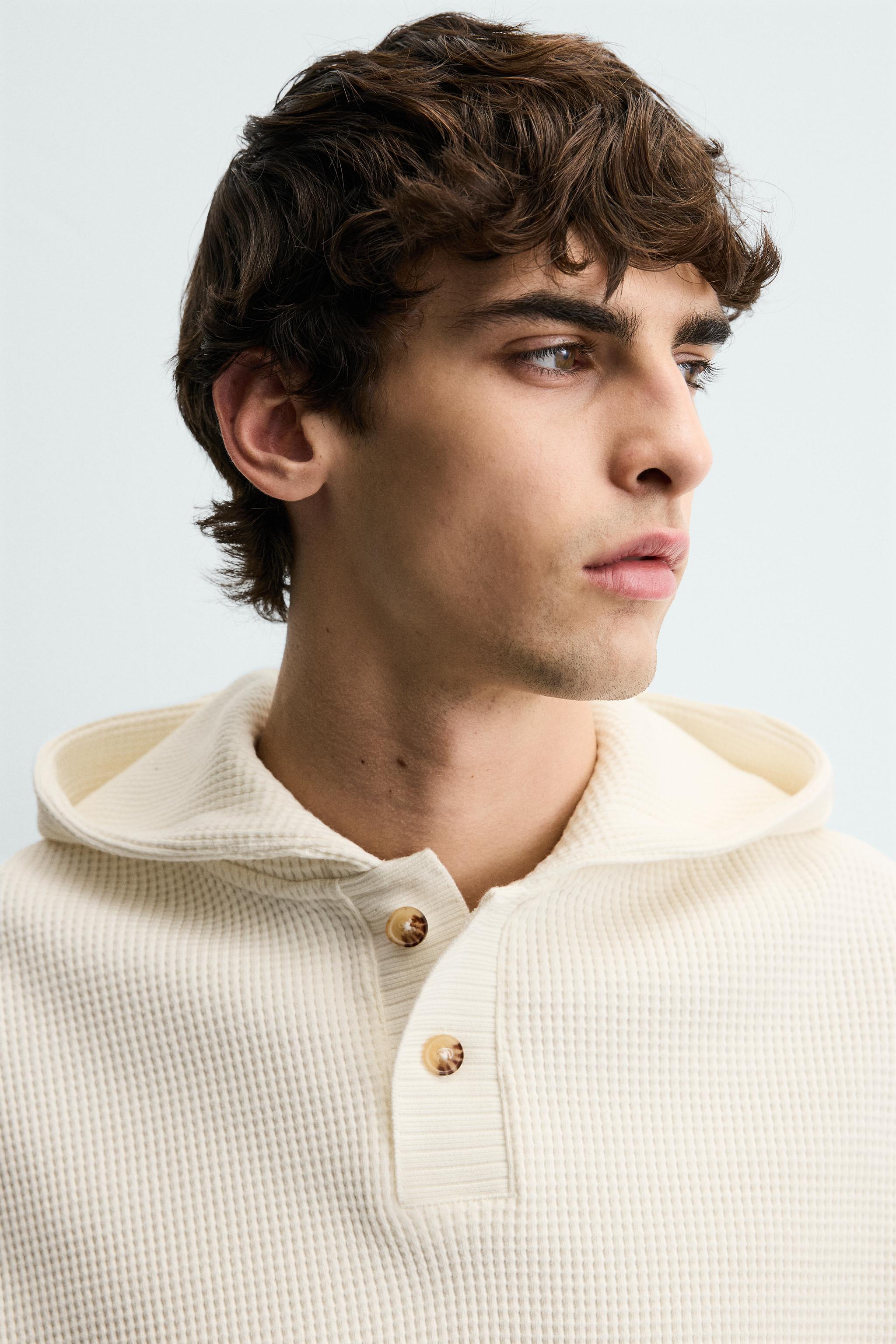 SWEAT À CAPUCHE STRUCTURE WAFFLE