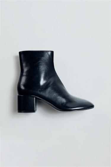 Zaras HÖGKLACKADE ANKELBOOTS - Svart