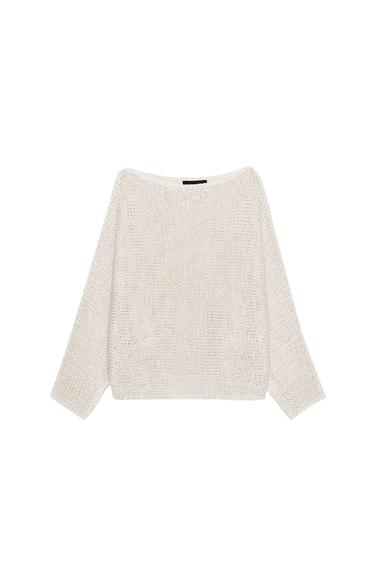 SWEATER DE MALHA DE MANGA LARGA - Areia / Vigoré da Zara