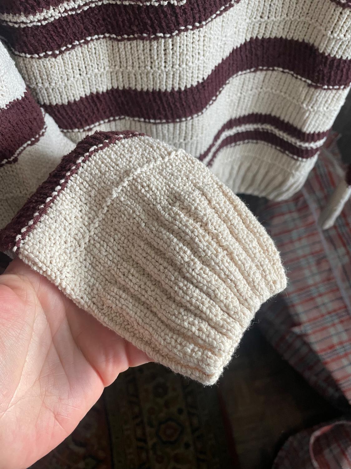 TEXTURED SWEATER WITH STRIPES - Image 5