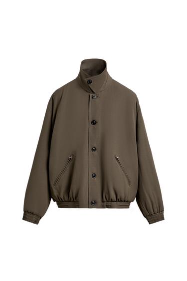 جاكيت مبطن 100% صوف آرون ليفين X زارا - رمادي داكن by Zara