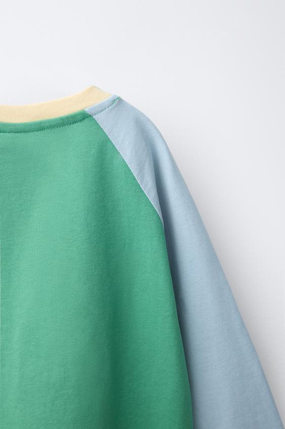 T-SHIRT PLUTO © DISNEY À MANCHES RAGLAN - Vert soutenu de Zara - Image 3