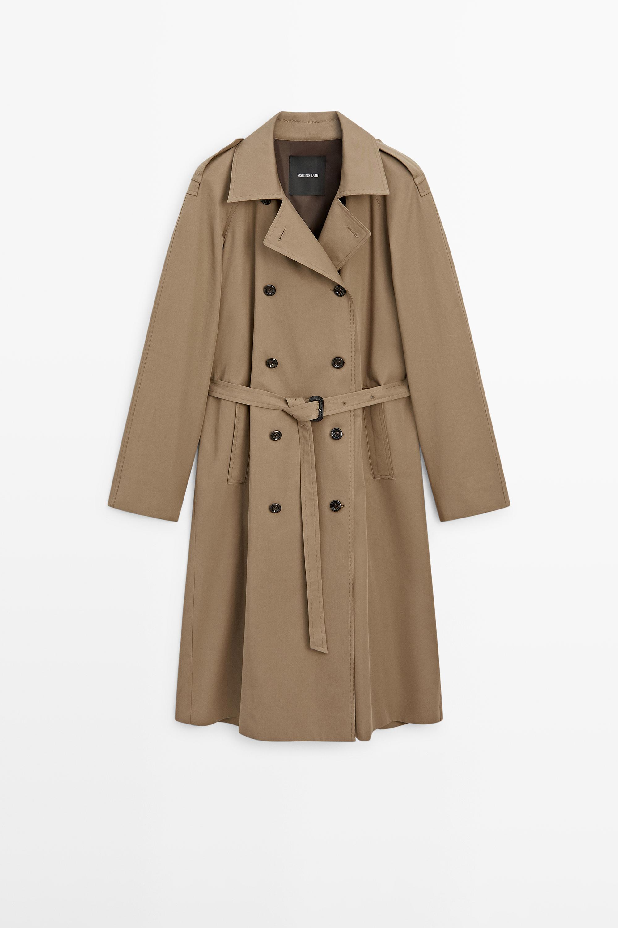 100% cotton trench coat