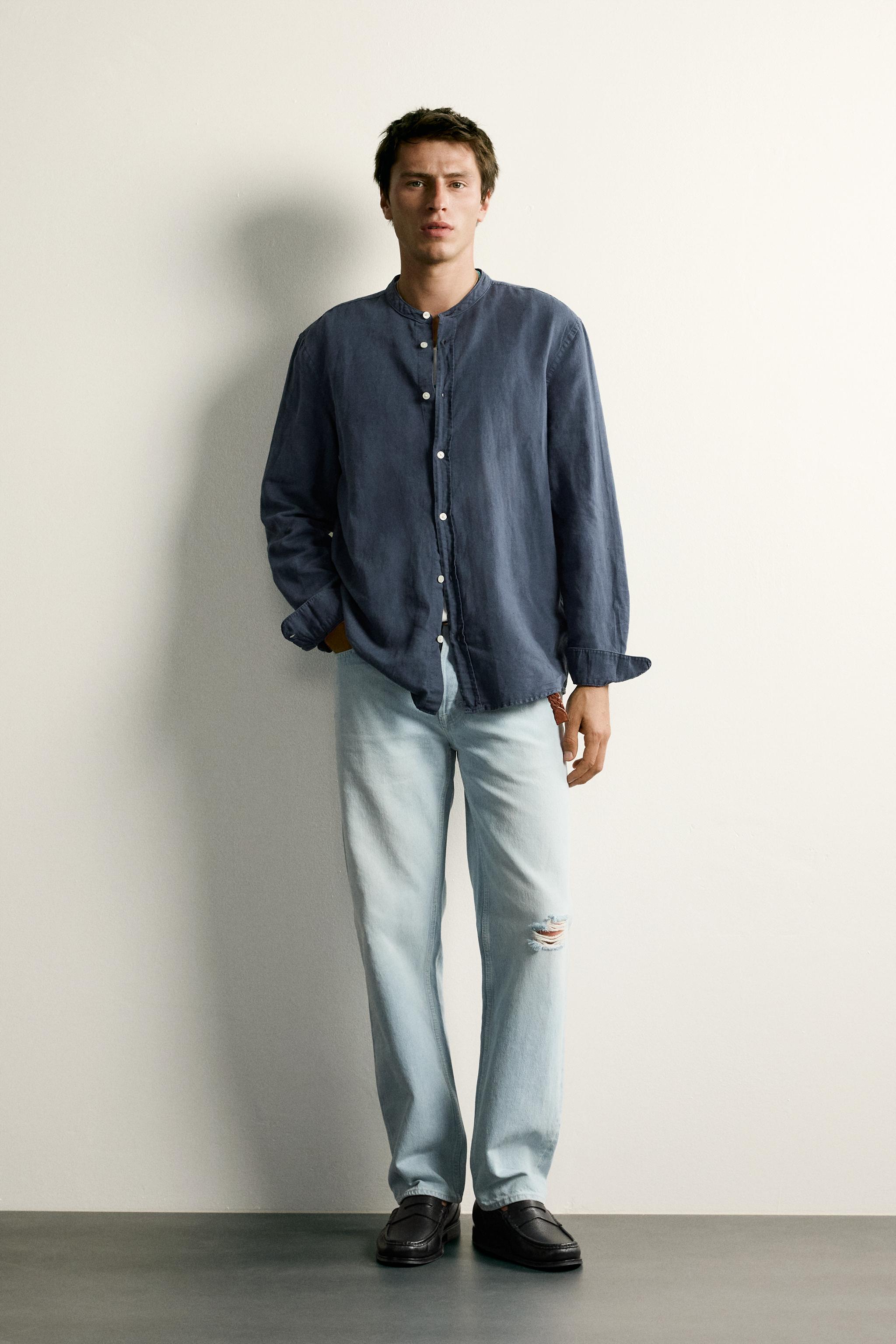 LINEN COTTON RELAXED FIT SHIRT
