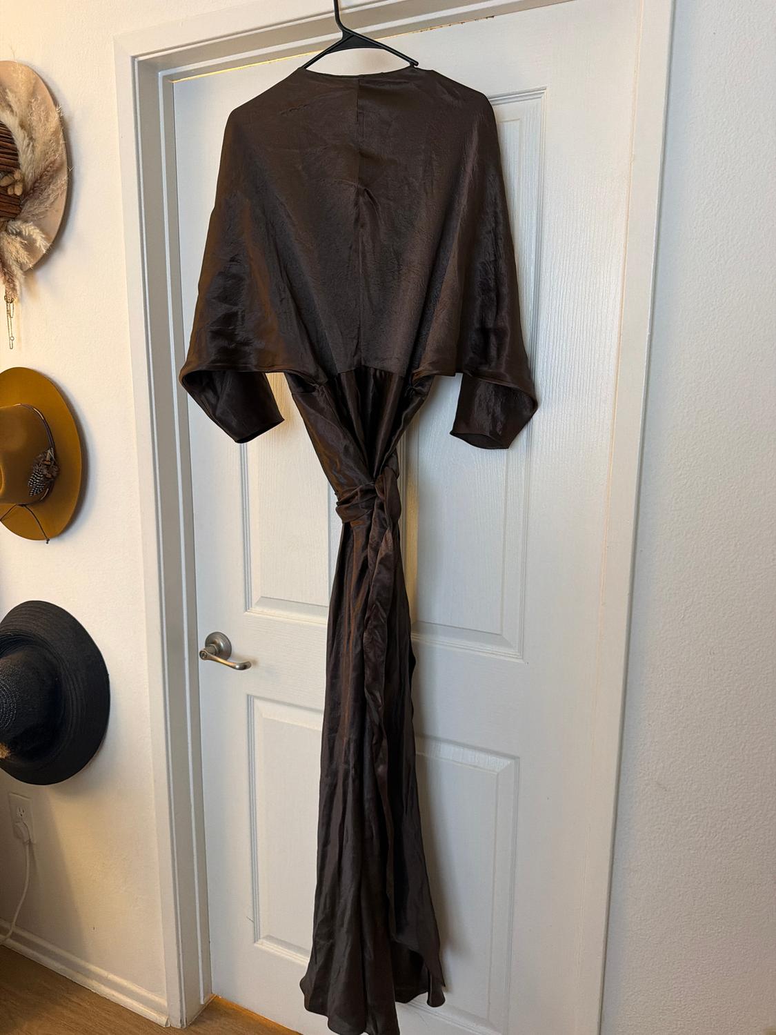 ZW COLLECTION SATIN EFFECT WRAP DRESS - Image 2