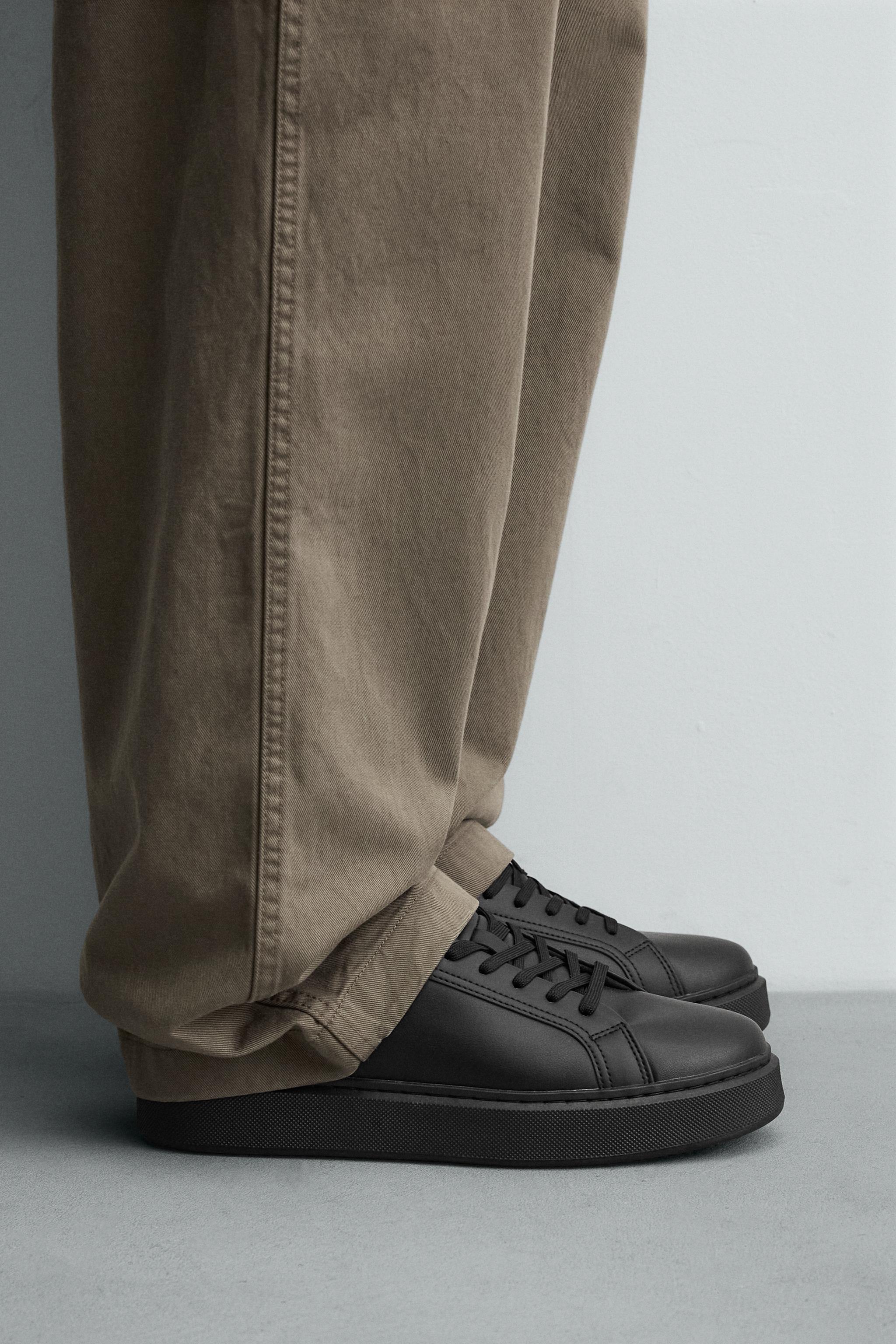 MONOCHROME THICK-SOLED SNEAKERS - Black | ZARA United States