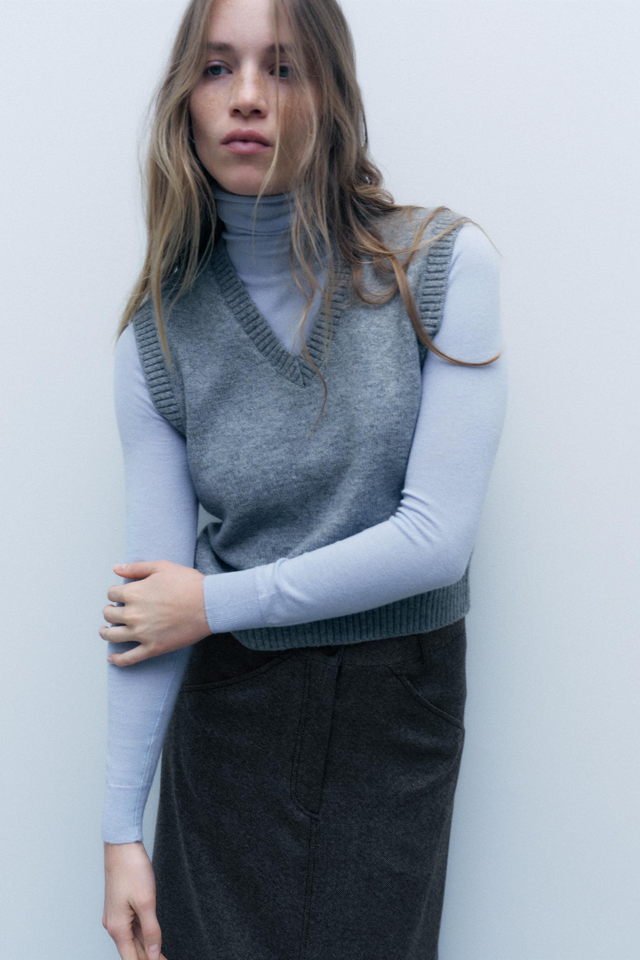 SOFT KNIT VEST - Gray marl | ZARA Canada