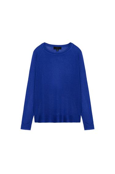 SUÉTER BÁSICO DE TRICÔ - Azul / Índigo da Zara