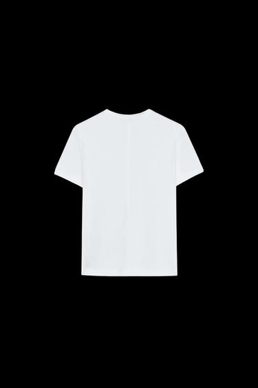 T-SHIRT WITH BACK SEAM - White by Zara