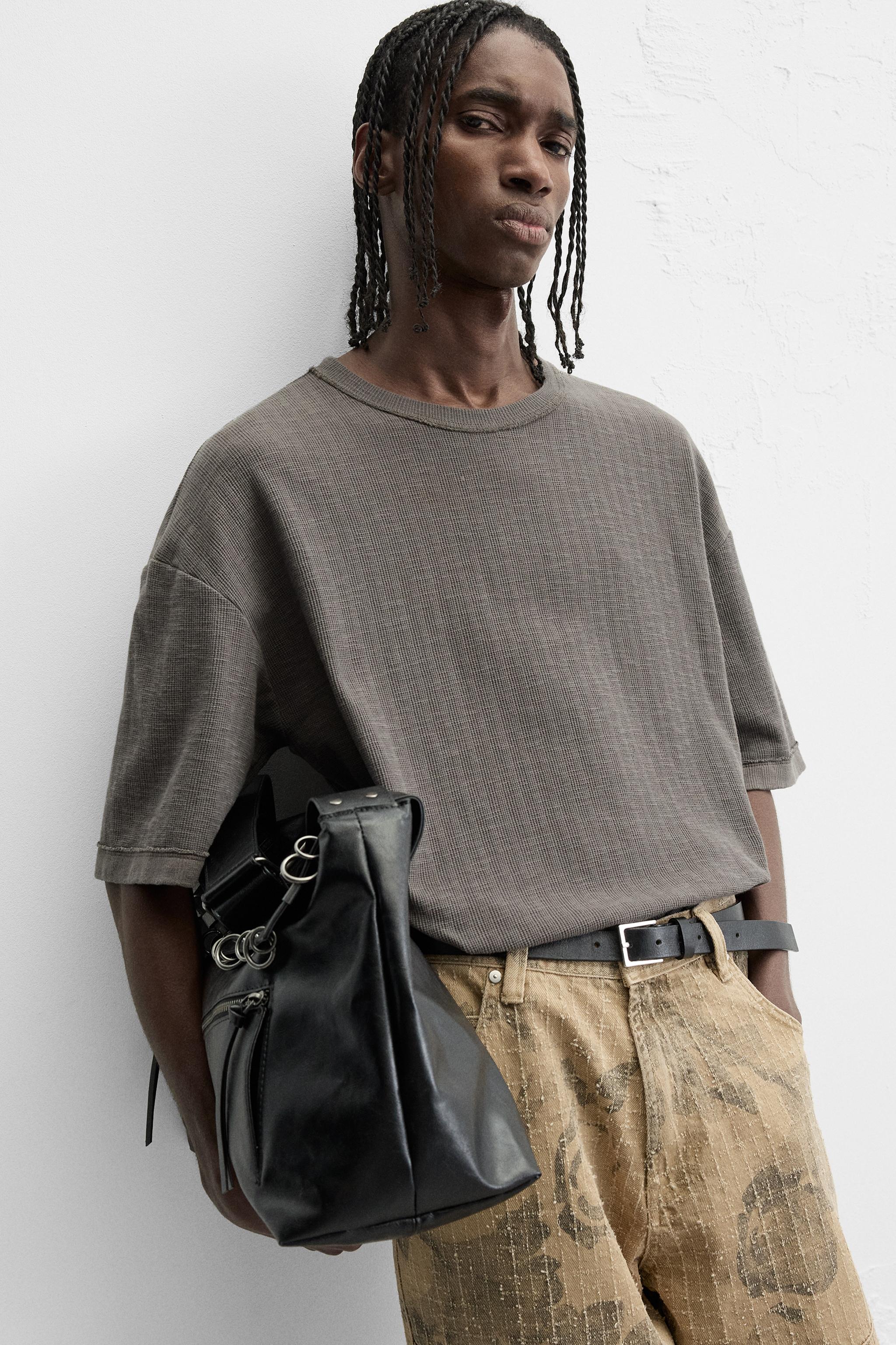★ZARA★ WASHED TEXTURED KNIT T-SHIRT WASHED PRINT KNIT T-SHIRT - Green | ZARA United States