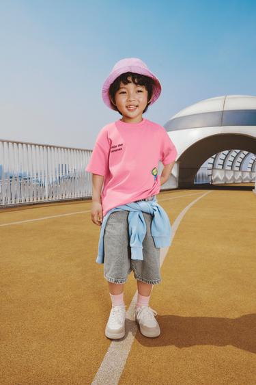 CONTRAST STITCH BUCKET HAT - Pink by Zara