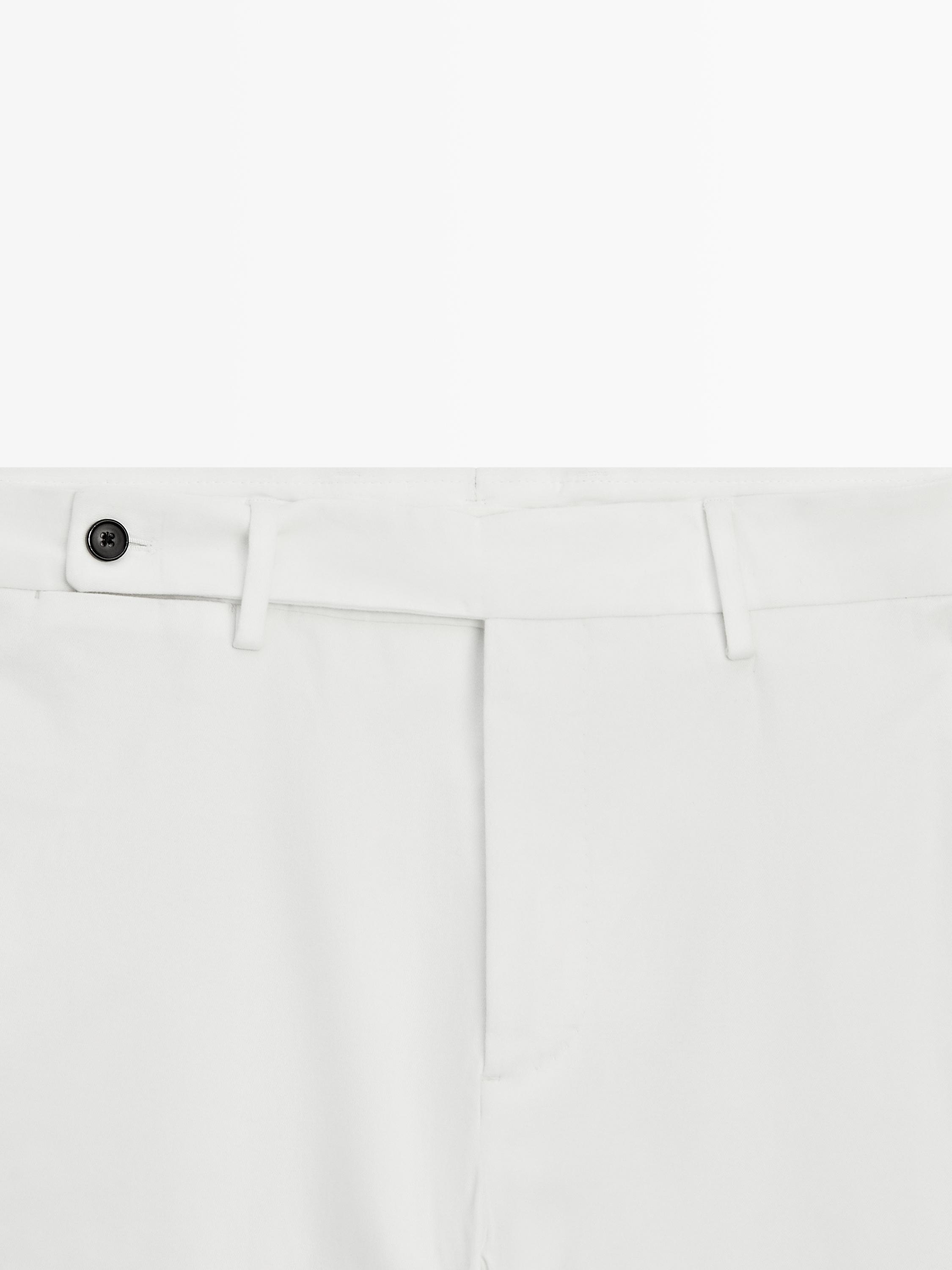 Pantalon en serge de coton mélangé