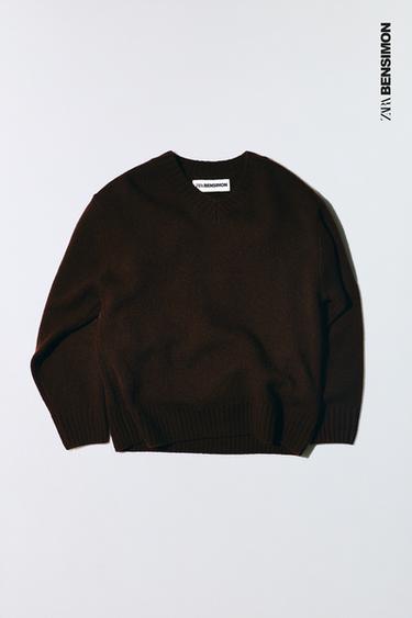 WOOL AND CASHMERE JUMPER BENSIMON ® X ZARA - Brown by Zara