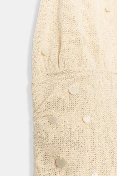 RUSTIC BEADED HALTER TOP - Yellow by Zara